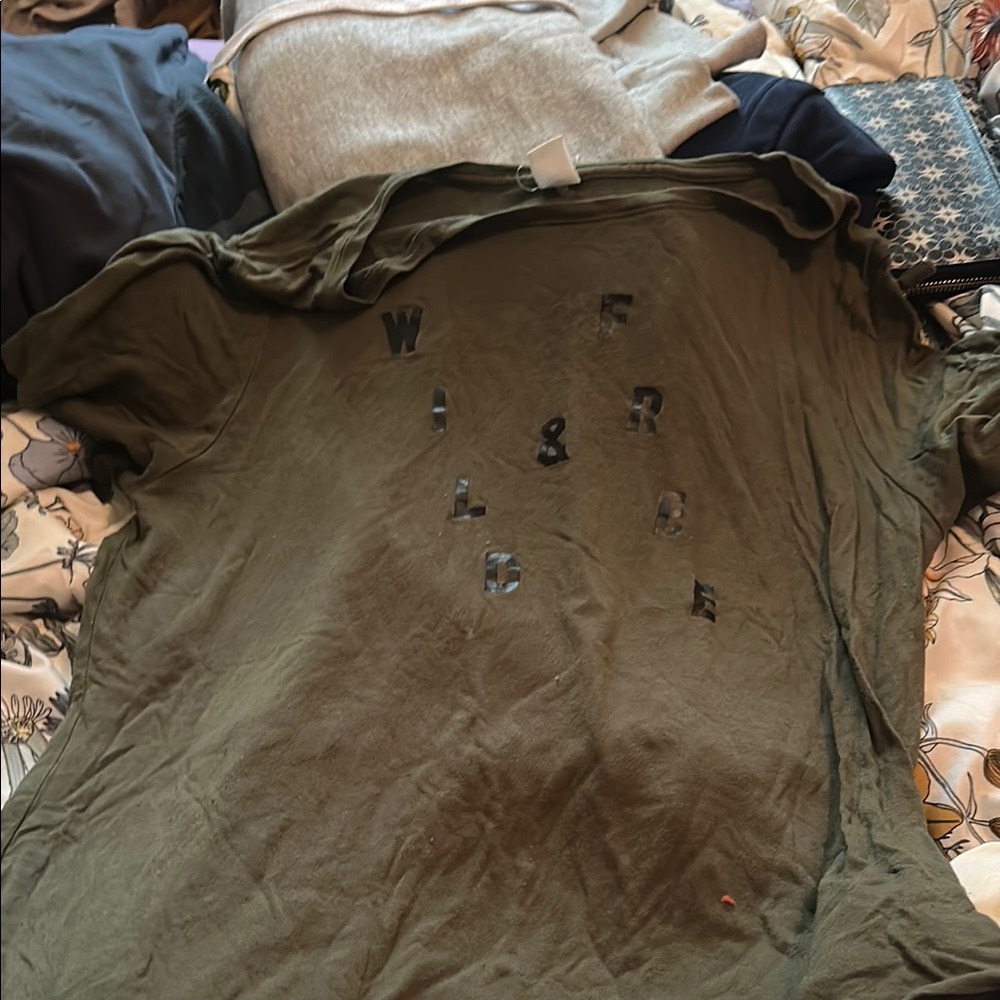 Olive Green Graphic T-Shirt